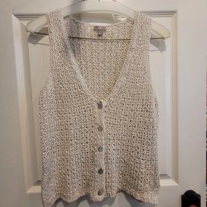 VGUC J. Jill Crochet Vest